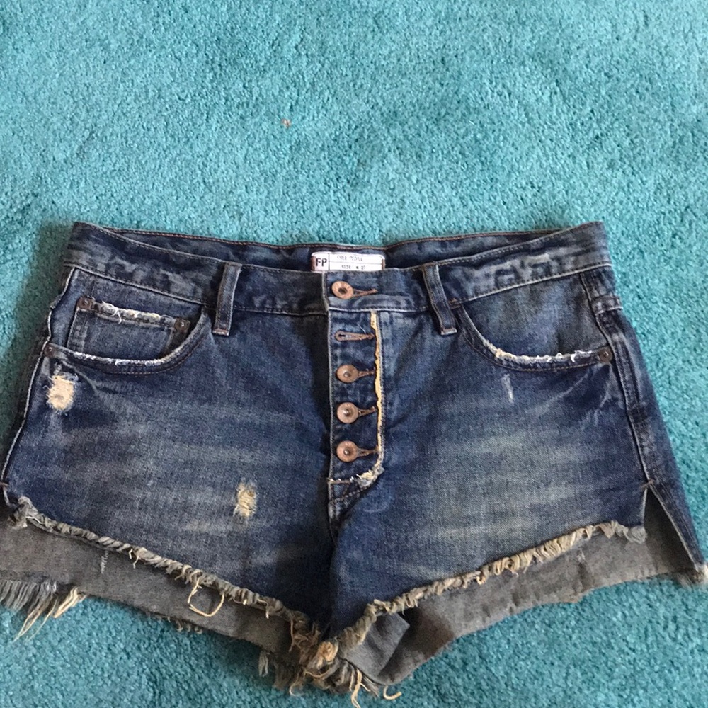 Free People denim shorts